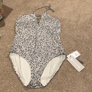 Aqualuxe Confetti Loop Front one piece swimsuit